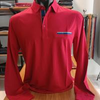 Polo Uomo Bordeaux Collo Camicia 