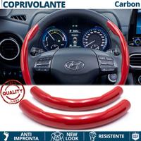 COPRIVOLANTE Rosso per HYUNDAI in FIBRA CARBONIO