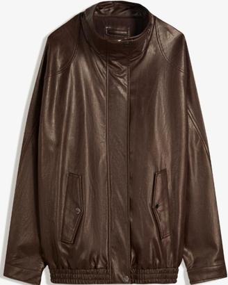 Giacca nuova Bershka oversize finta pelle S