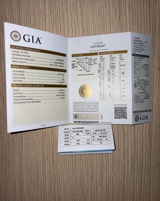 Diamante naturale certificato GIA