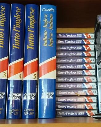 Corso di inglese con cassette audio e dizionario