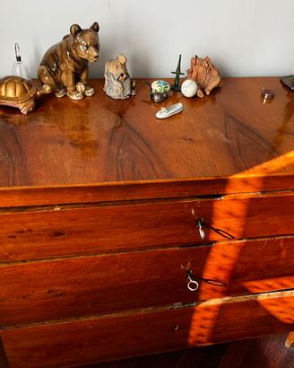 Cassettone comò antico in legno massello