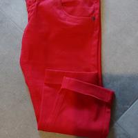Pantaloni pinocchietto rossi Calliope taglia XL