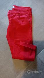 Pantaloni pinocchietto rossi Calliope taglia XL