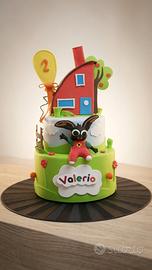 Torta scenografica compleanno tema Bing