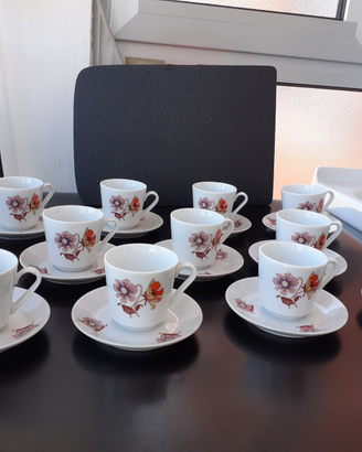 12 Tazzine in porcellana vintage della KAHLA