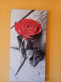 Quadro su tela Rosa rossa