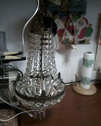 lampadario ad 1 luce stile impero 50 cm x 30 diam.