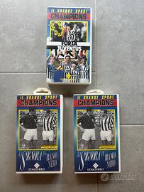 Lotto VHS videocassette Juventus calcio vntage