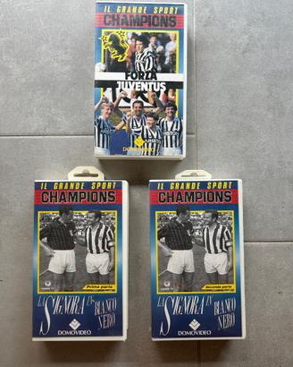 Lotto VHS videocassette Juventus calcio vntage