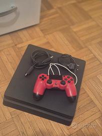 playstation slim 500GB +Controller Rosso 3 giochi 