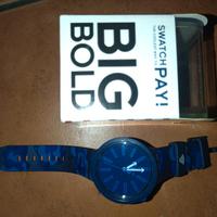 Orologio Swatch BIG BOLD SwatchPAY blu camouflage