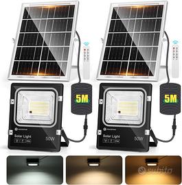 Faretto LED Solare Aigostar IP66 con Telecomando