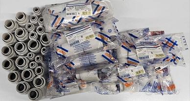 Lotto raccordi per tubo RK15 PVC, guaina e scatola