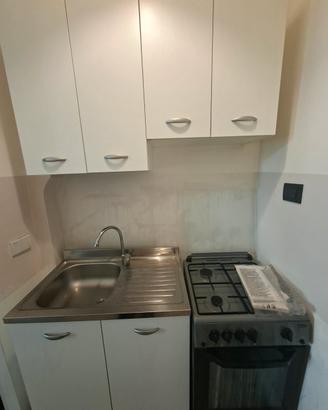 cucina, lavello, sportelli, frigo