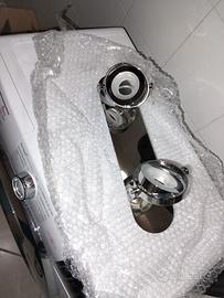 Applique doppio faretto orientabile cromato modern