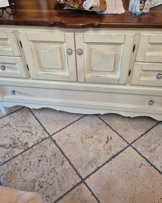 credenza di legno massello noce canaletto