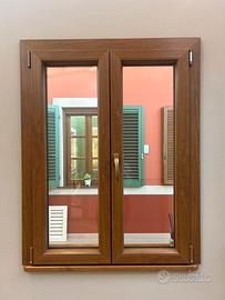 Finestra 2 ante pvc Castagno
