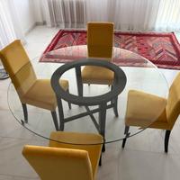 Tavolo in Vetro e Legno