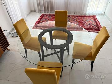 Tavolo in Vetro e Legno