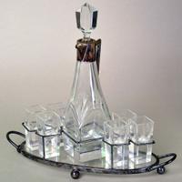 Set di decanter Art Deco in cristallo anni '20/'40