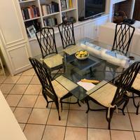 Tavolo quadrato originale acerbis in cristallo