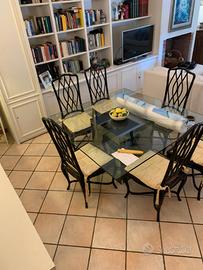 Tavolo quadrato originale acerbis in cristallo