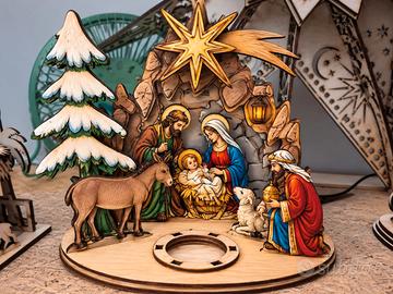 natale oggettistica in legno