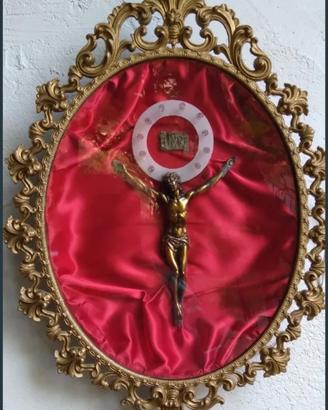 Quadro teca capoletto  Crocifisso vintage anni '50