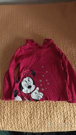 Maglietta lupetto Minnie rossa 