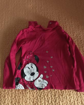 Maglietta lupetto Minnie rossa 