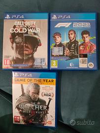 Play giochi ps4 Call of duty COD F1 The witcher