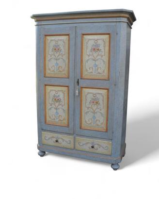 Armadio dipinto decorato laccato a mano