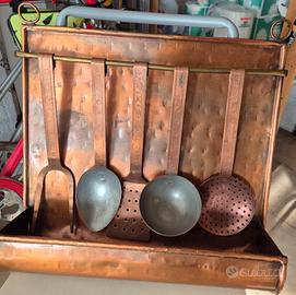 Porta Mestoli in Rame e Mestoli