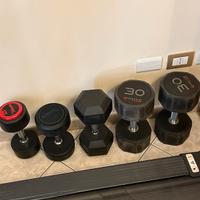 Manubri e panca regolabile