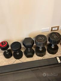 Manubri e panca regolabile