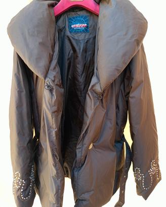 Piumino Marrone Sartoriale Y2K , 100% Piuma D'oca 