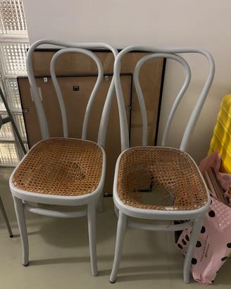 2 sedie thonet celeste chiaro - da ristrutturare