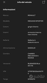 Renault Megane 1.5 dci anno 2021