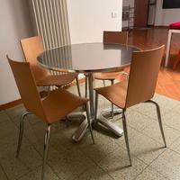 4 sedie Driade e tavolo bistrot