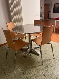 4 sedie Driade e tavolo bistrot