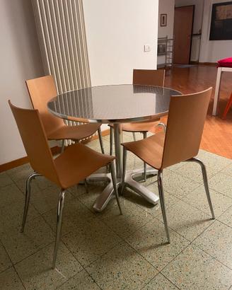 4 sedie Driade e tavolo bistrot