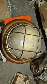 N. 2 plafoniere vintage legno