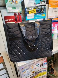 Borsa Nera Renato Balestra Trapuntata con Strass
