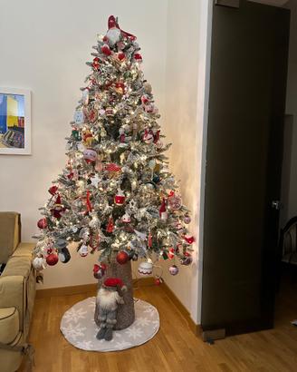 Albero di Natale innevato con led