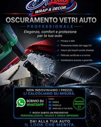Oscuramento Vetri professionale