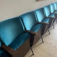 Set di poltrone vintage da cinema/teatro