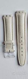 cinturino in vera pelle bianco per Swatch