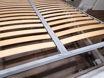 Rete 160x200 in acciaio e faggio