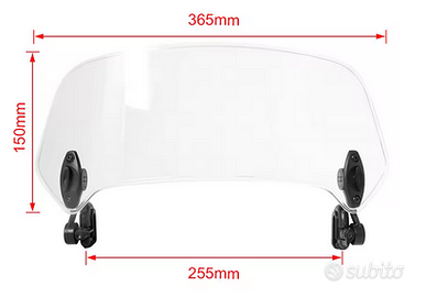 Deflettore snodabile per parabrezza